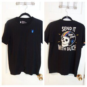 DUTCH BROS Rebel Energy – Send it with Dutch – Black Short Sleeve Tee – Med
